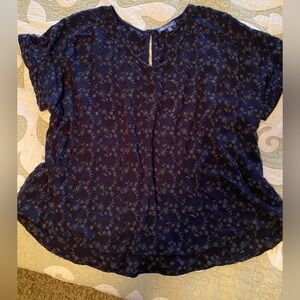 Navy Blue Democracy Women's Top XL